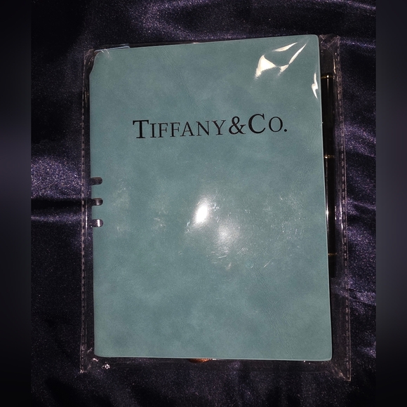 Tiffany & Co. Blue Notebook W/ Pen. New In Plastic